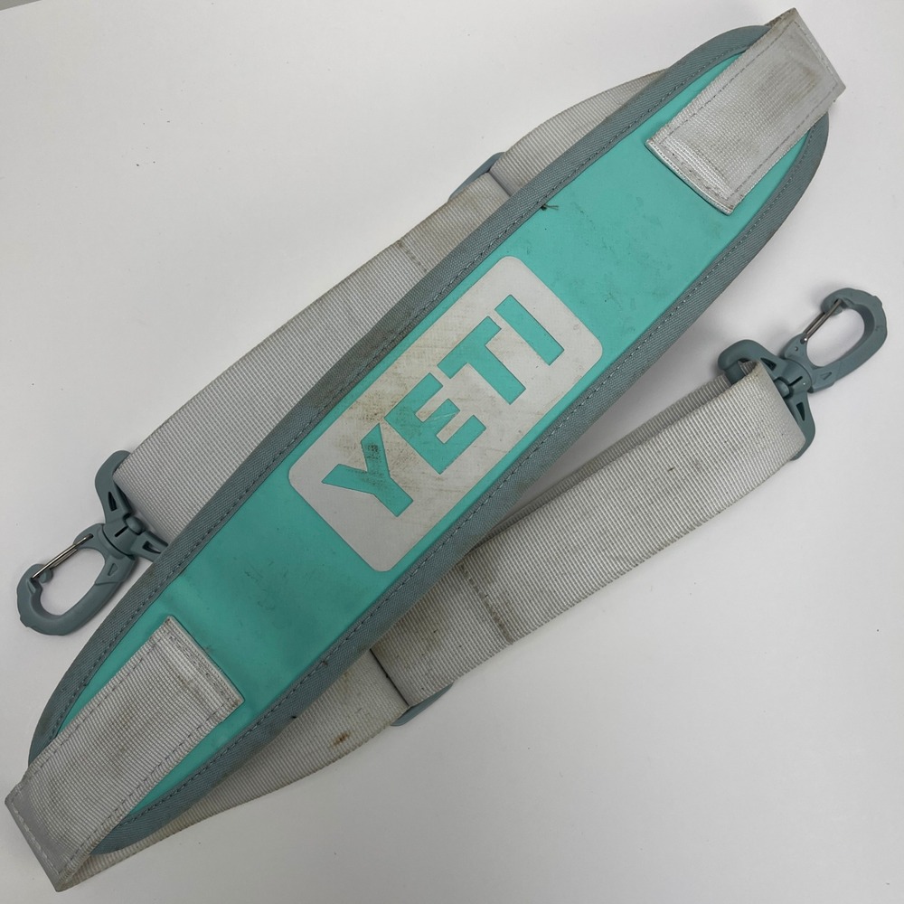 YETI Hopper Cooler Replacement Shoulder Strap Padded Turquoise Fog Gray Clips